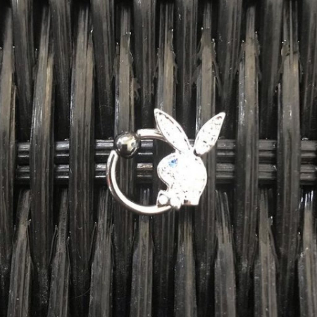 Playboy Crystal Belly Button Navel Ring Jewelry 45$